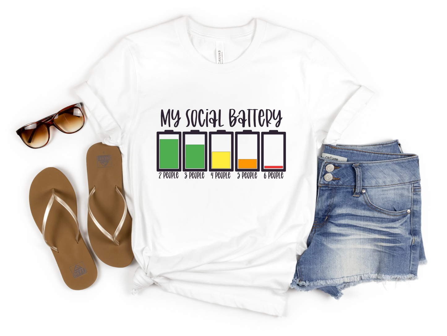 Social Battery T-Shirt | Printed T-Shirt | Social T-Shirt | T-Shirt | Introvert