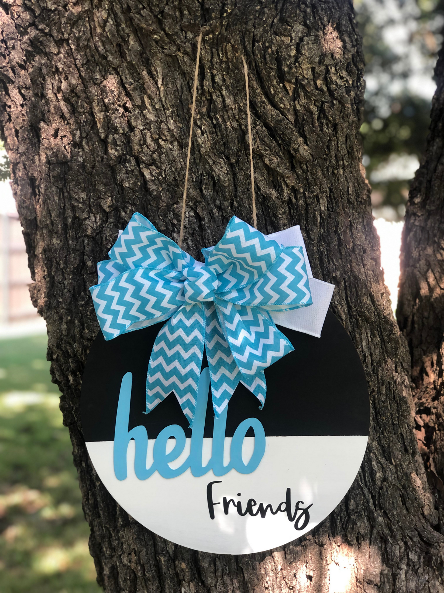 Hello Wooden Door Hanger