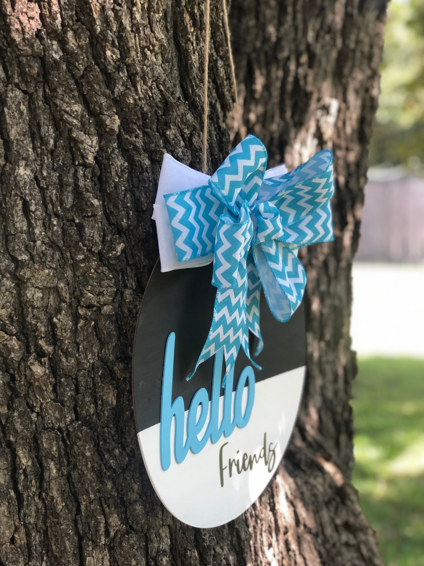 Hello Wooden Door Hanger
