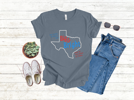 Texas T-Shirt | Printed T-Shirt | Heart T-Shirt | T-Shirt | Texas | Stars at Night | Texas Stars