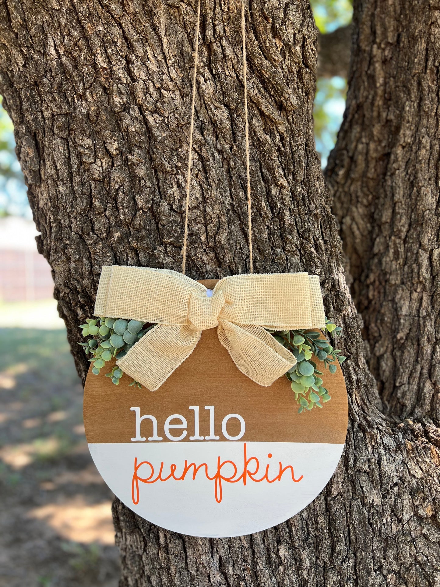 Hello Pumpkin Wooden Door Hanger| Front Door Decor| Door Hanger| Fall Door Hanger | Handmade| Housewarming Gift| Wedding Gift